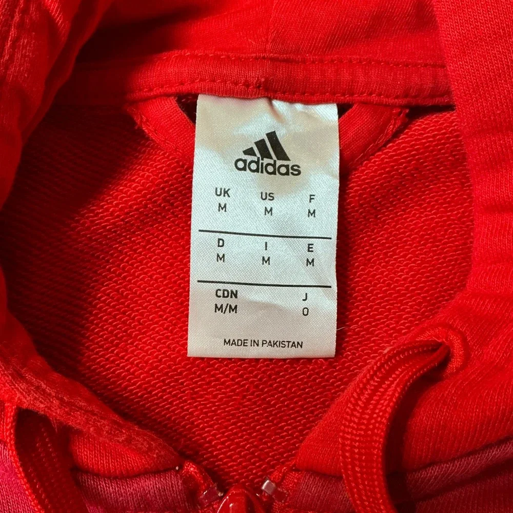 Adidas FC Bayern Munich Hoodie Mens Medium Red Full Zip Soccer Sweatshirt